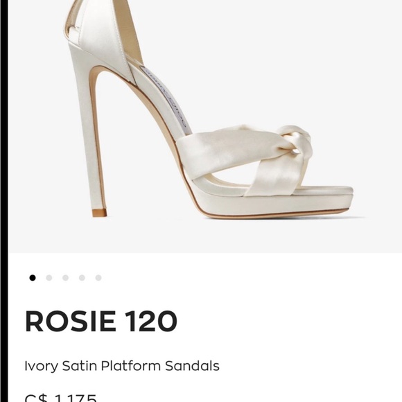 Jimmy Choo Rosie Satin Ivory 120 Heel - Picture 6 of 7